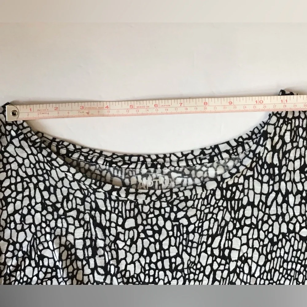 Apt 9 Sleeveless Black and White Patterned Women's Top - Picture 7 of 12
